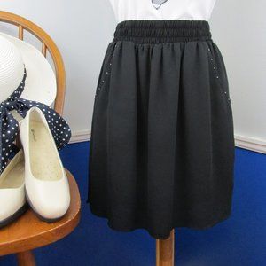 Mossimo Lightweight Black Chiffon Short Skirt With Pockets